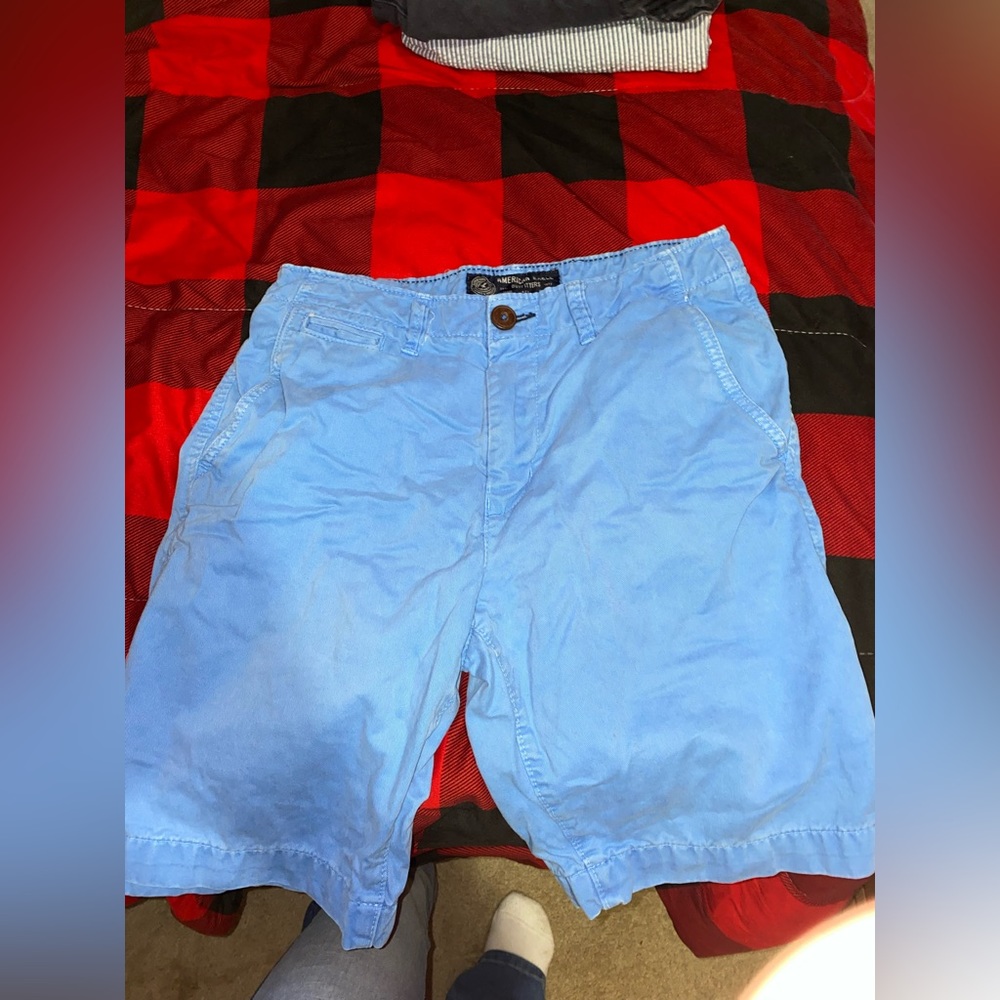 light blue american eagle shorts size 28